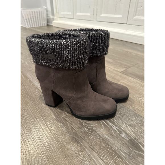 Circus by Sam Edelman Carter Knit Ankle Boots Shoes Steel Grey Women's Size 9 - Picture 1 of 6